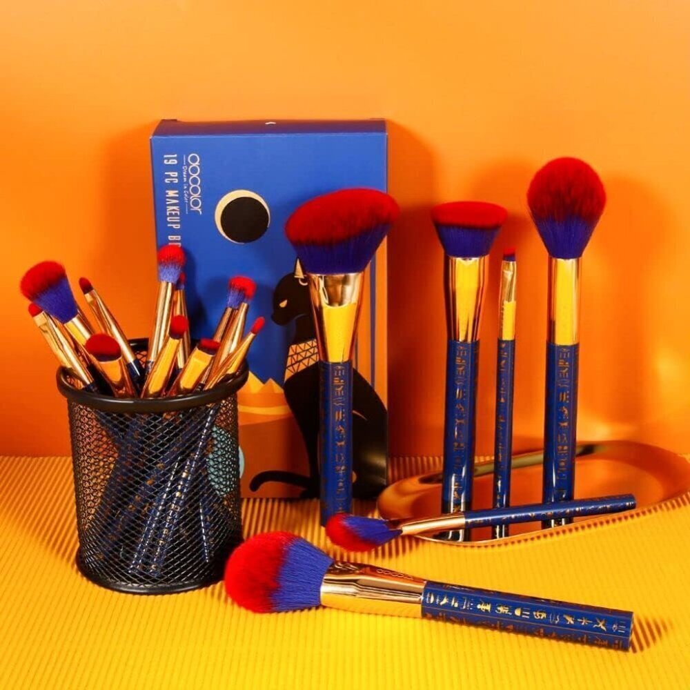🆕 Makeup Brushes 19Pcs Ancient Egyptian Premium Foundation Contour Blush Liner - Picture 9 of 9